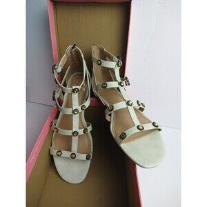 NWT Sam & Libby Rhonda Gladiator Sandal Soft Silver Size 9 Adjustable Strap